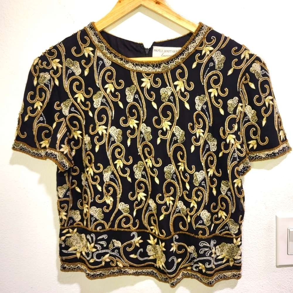 Silk beaded blouse PAPELL Boutique